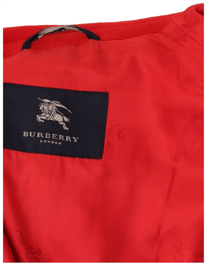 Γυναικείο παλτό Burberry UK 14 Large Red Wool Classic