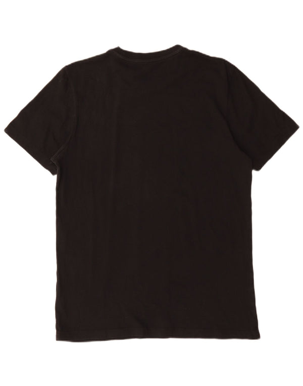 Ανδρικό T-Shirt με τρεις ρίγες γραφικό τοπ Adidas, μεσαίο μαύρο βαμβακερό