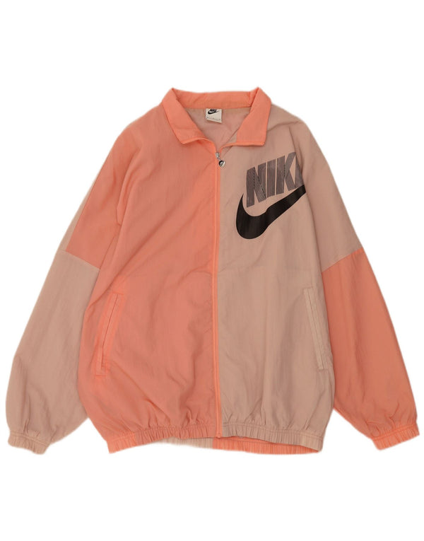 Ανδρική φόρμα γυμναστικής Nike με γραφικά μεγάλου μεγέθους μπουφάν με μεσαίο ροζ χρώμα