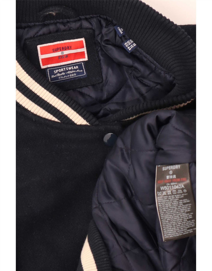 Superdry γυναικείο μπουφάν Varsity UK 16 Large Navy Blue Colourblock