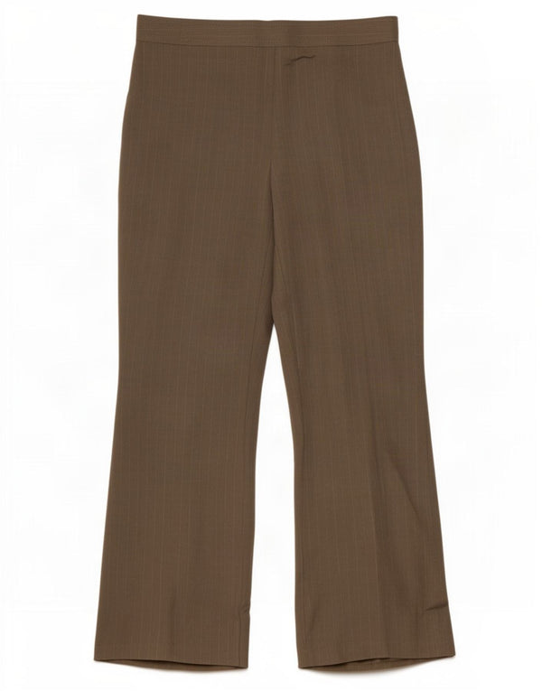 Γυναικεία Casual Παντελόνια Marks & Spencer UK 14 Medium W30 L30 Khaki Pinstripe
