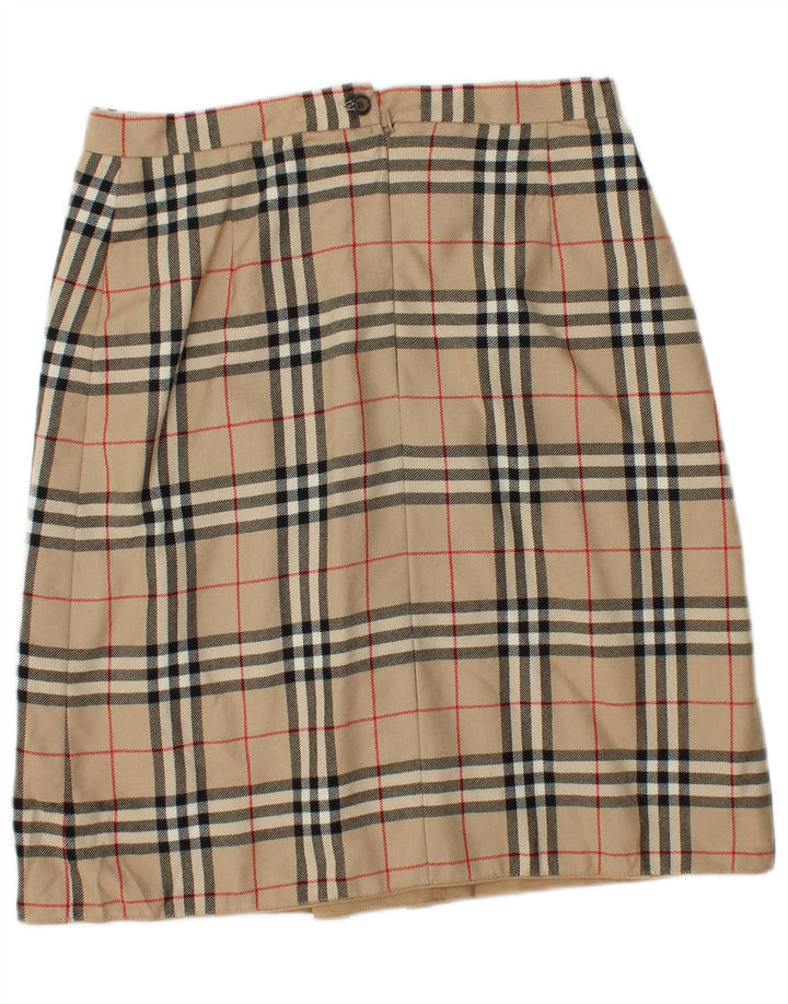 Vintage Γυναικεία Pencil Φούστα W30 Μεσαίο Μπεζ Τσέκ