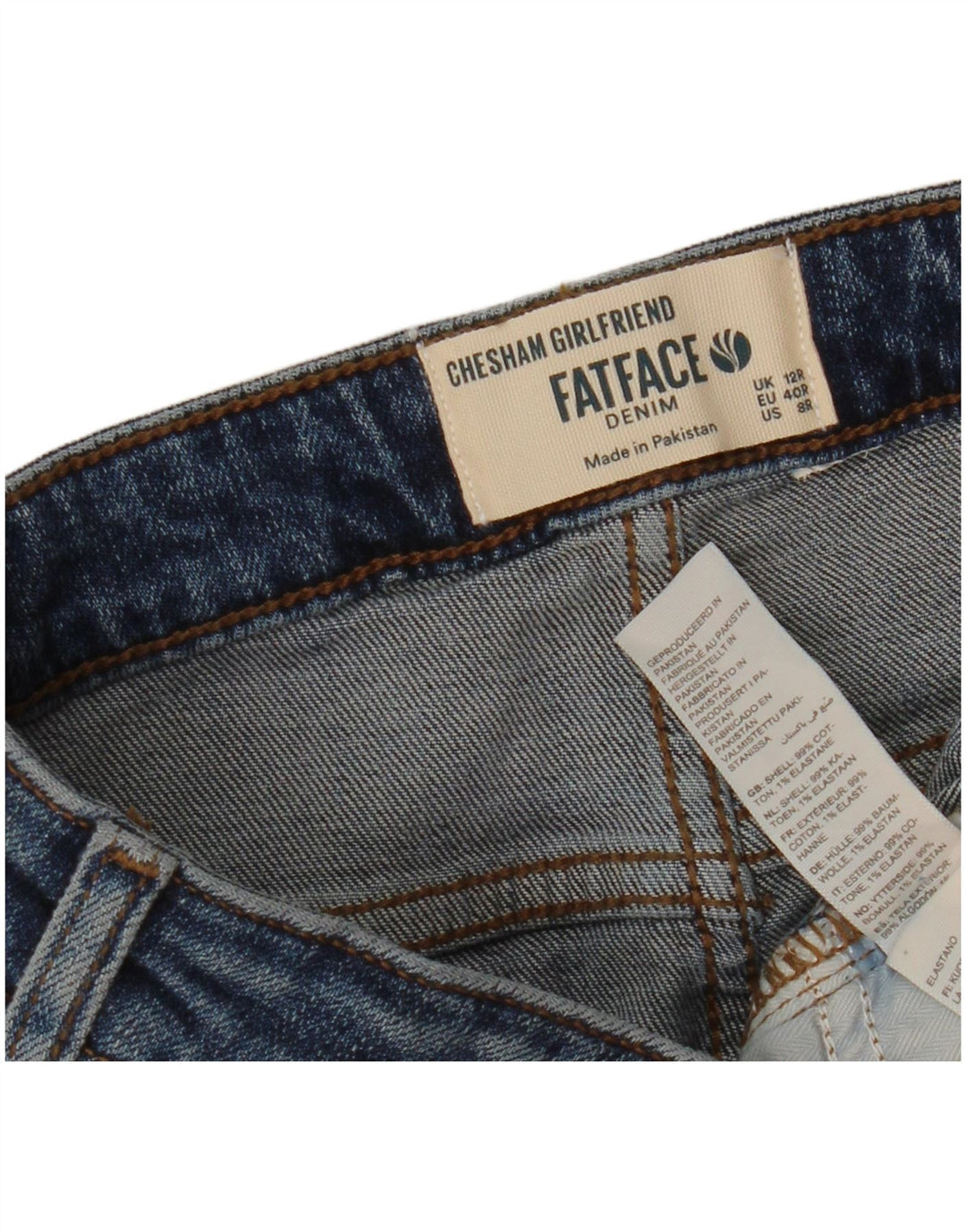Fat Face Γυναικείο Chesham Girlfriend Slim Jeans UK 12 Medium W32 L27 Blue