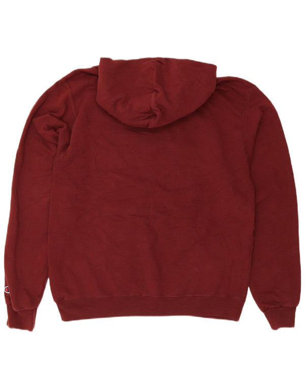 Champion Mens Graphic Regular Fit Hoodie Jumper Medium Maroon College