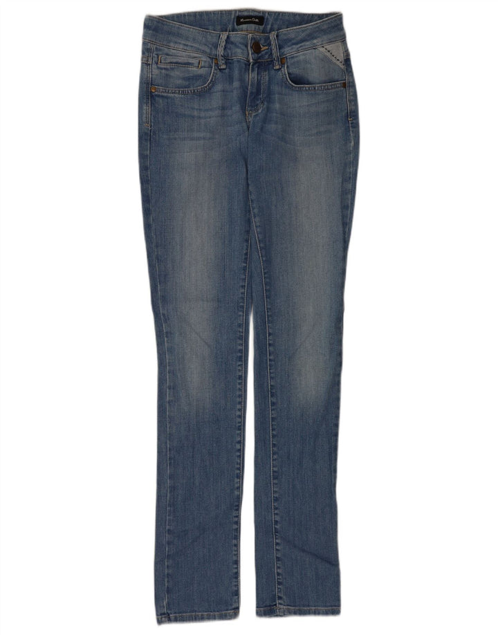 Massimo Dutti Γυναικείο Slim Jeans W26 L32 Μπλε βαμβακερό