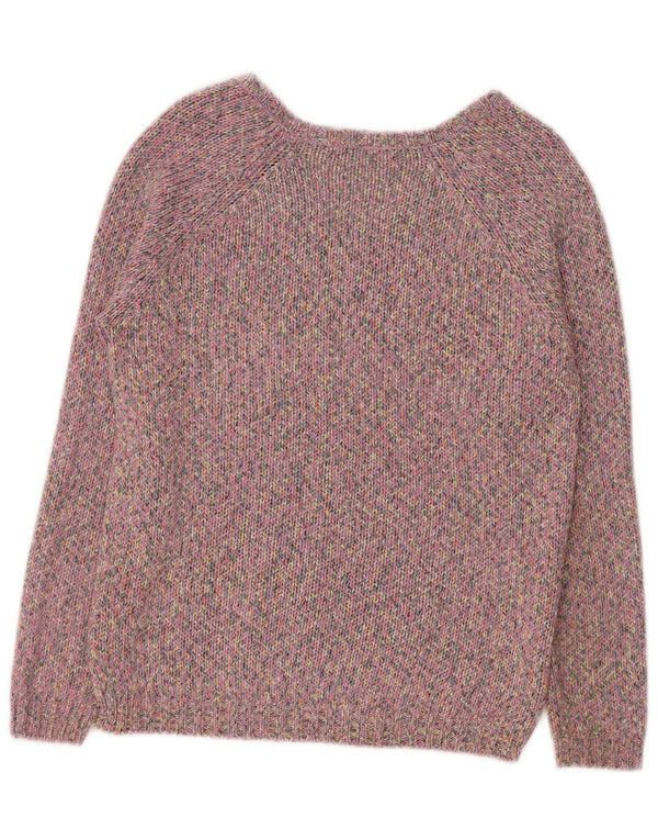 Marks & Spencer Γυναικείο πουλόβερ με λαιμόκοψη σε V UK 8 Small Purple Flecked
