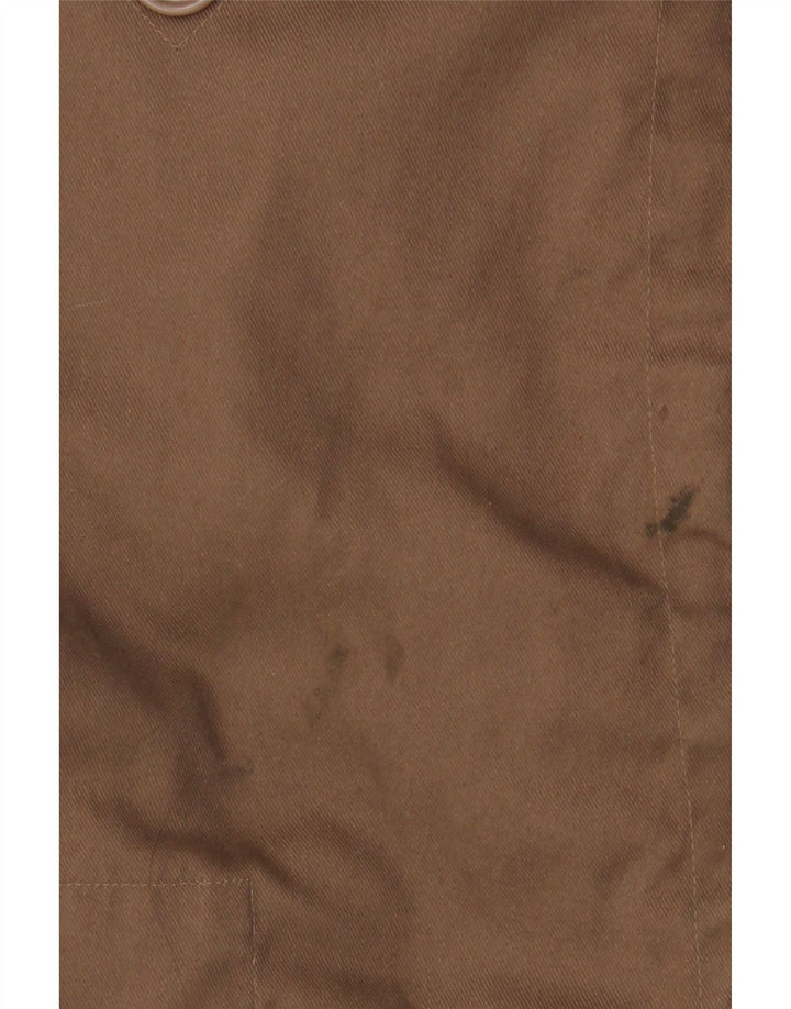 VINTAGE Ανδρικό μπουφάν Parka με κουκούλα UK 42 XL καφέ πολυεστέρας