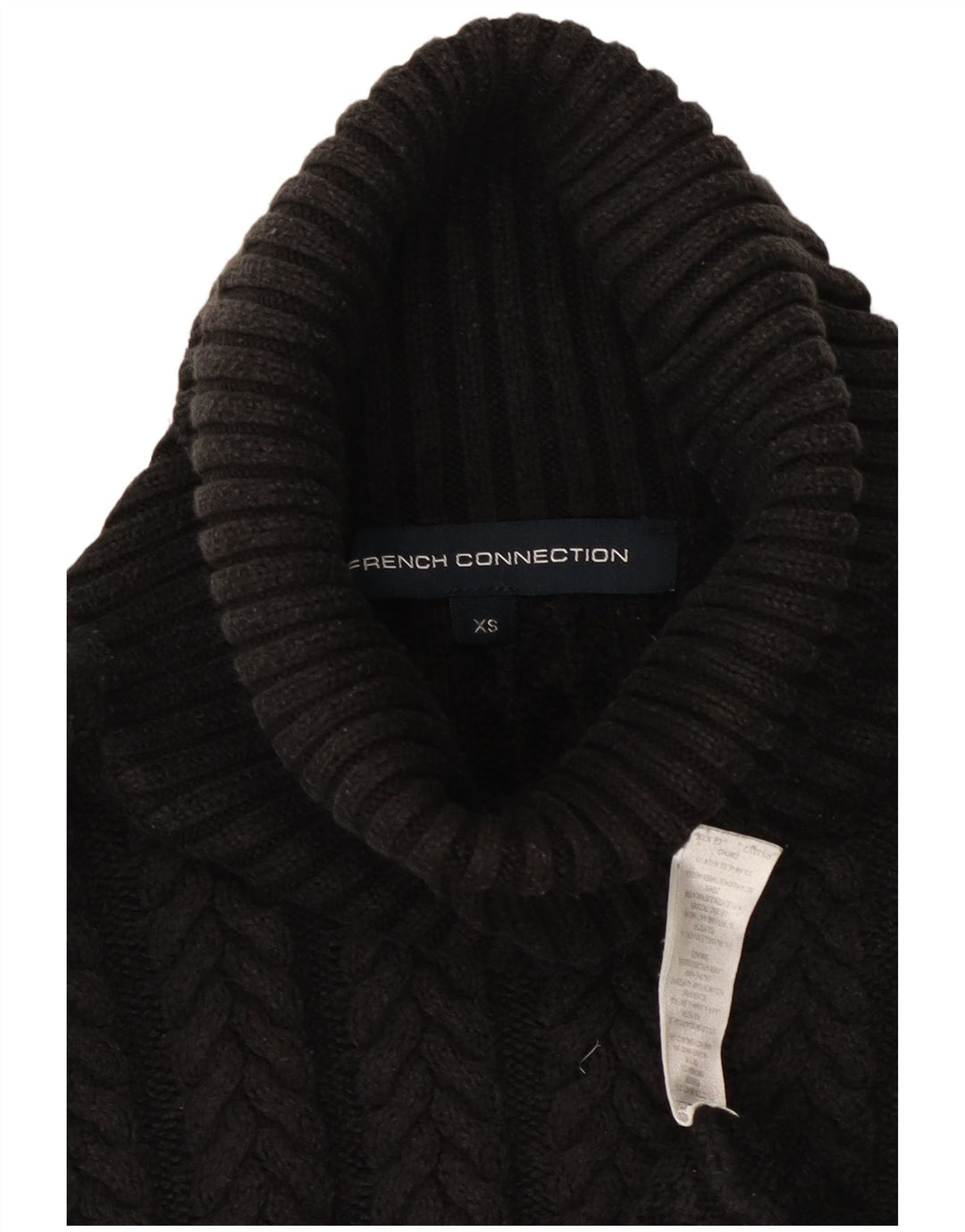 ΓΑΛΛΙΚΗ ΣΥΝΔΕΣΗ Γυναικείο υπερμεγέθη πουλόβερ με ρολό λαιμόκοψη UK 6 XS μαύρο