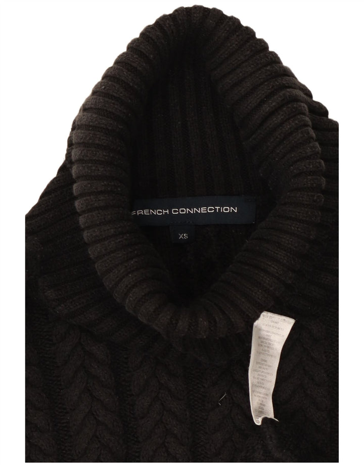 ΓΑΛΛΙΚΗ ΣΥΝΔΕΣΗ Γυναικείο υπερμεγέθη πουλόβερ με ρολό λαιμόκοψη UK 6 XS μαύρο