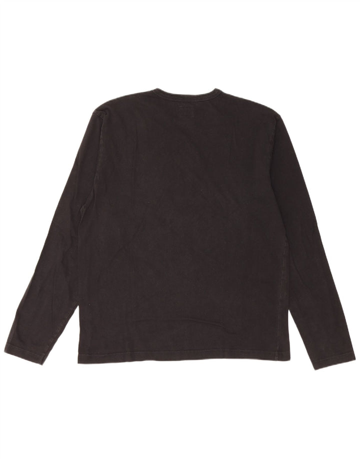 Calvin Klein Jeans Ανδρικό γραφικό τοπ Μακρυμάνικο μεγάλο μαύρο βαμβακερό