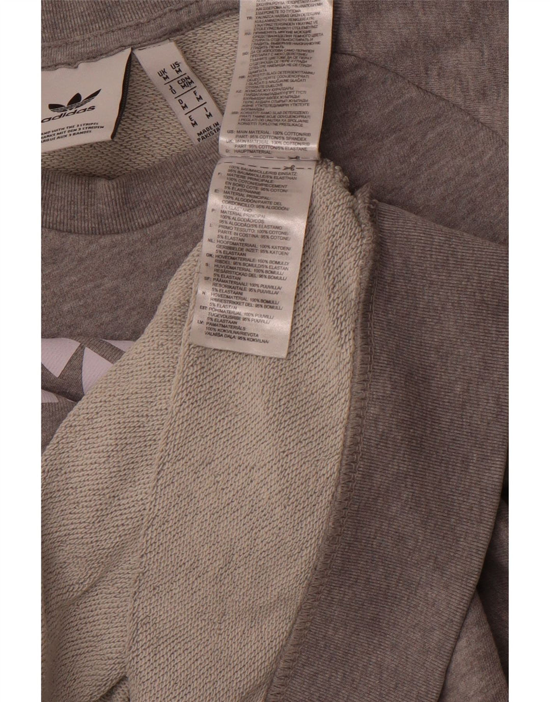 Ανδρικό γραφικό φούτερ ADIDAS Jumper Medium Grey Cotton Sports