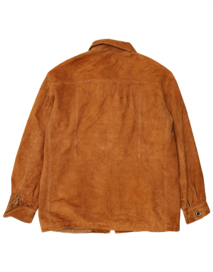 Ανδρικό Suede Jacket VINTAGE Loose Fit IT 44 XS Beige
