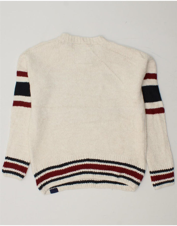 Γυναικείο πουλόβερ SUPERDRY Crew Neck Jumper UK 6 XS White Colourblock