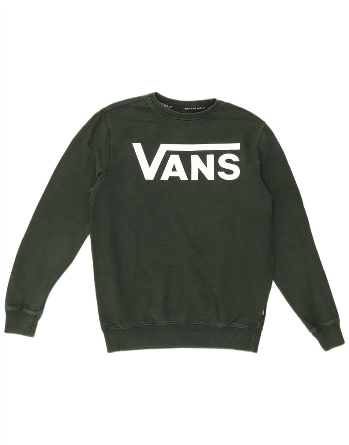 Ανδρικό γραφικό φούτερ Vans Μικρό πράσινο βαμβακερό