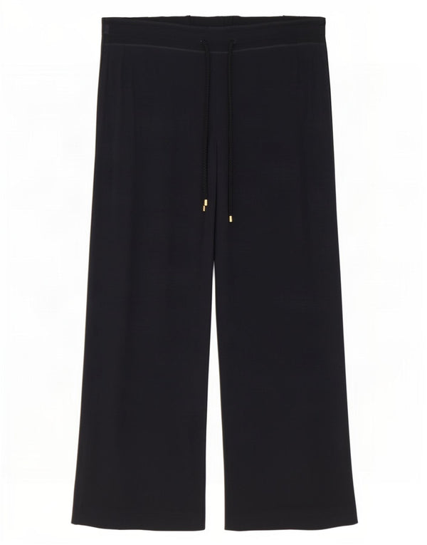 Marks & Spencer Womens Wide Leg Casual Trousers UK 18 XL W38 L29 Black