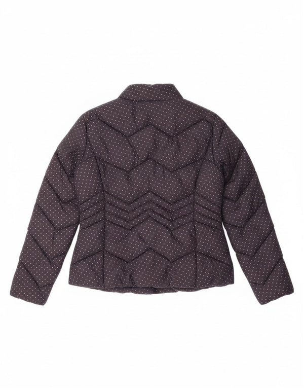 Diana Gallesi Γυναικείο μπουφάν UK 16 Large Navy Blue Spotted Polyamide