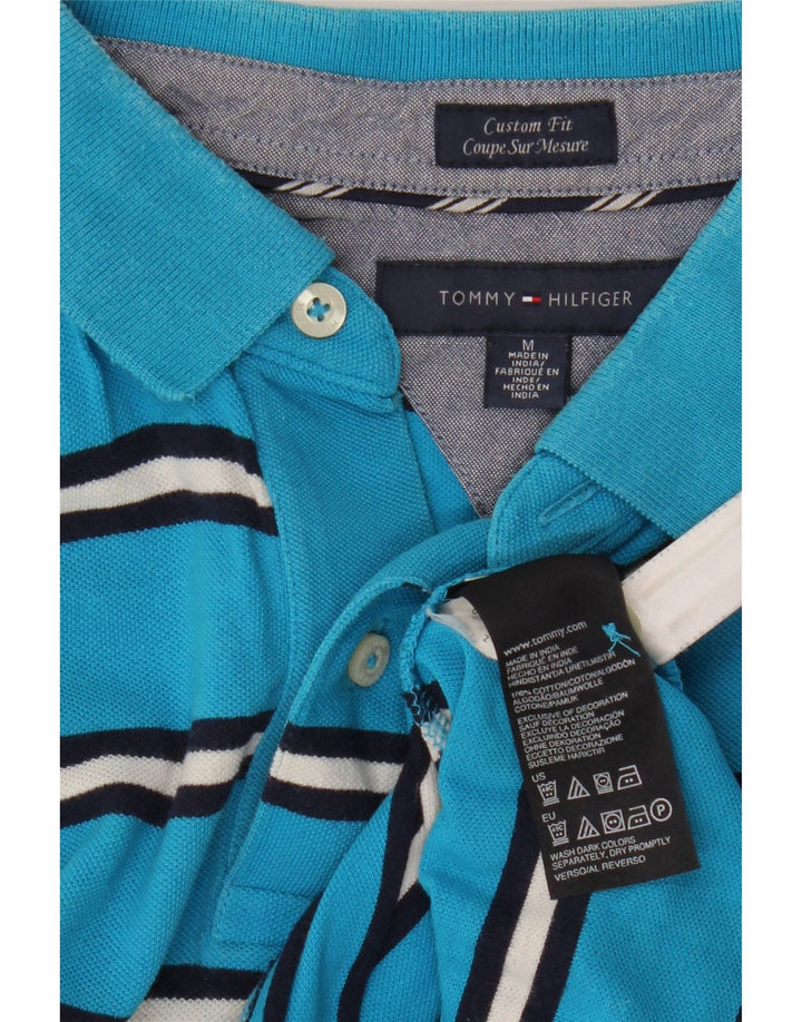 Tommy Hilfiger Ανδρικό Πόλο Μπλουζάκι Προσαρμοσμένης Εφαρμογής Βαμβακερό μεσαίο μπλε ριγέ