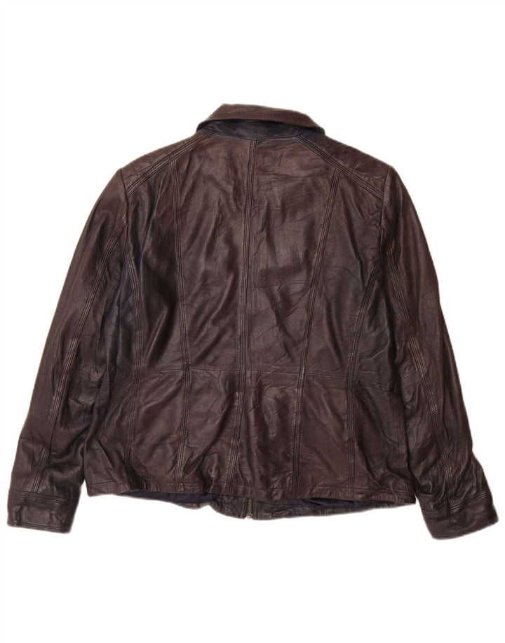 Mainpol Γυναικείο Δερμάτινο Μπουφάν UK 16 Large Navy Blue Leather