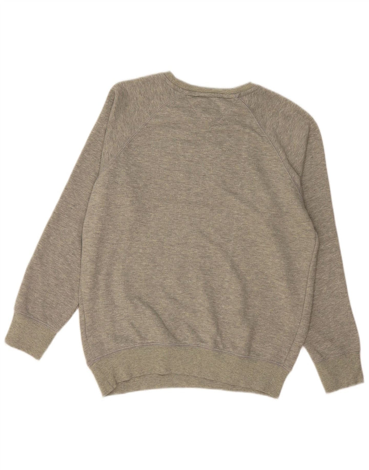 TOMMY HILFIGER Γραφικό ανδρικό φούτερ Jumper Μικρό γκρι βαμβακερό