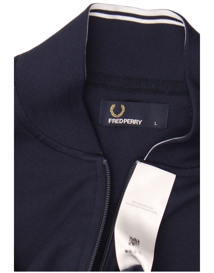 Fred Perry Ανδρική αθλητική φόρμα Top Jacket Large Navy Blue Polyester