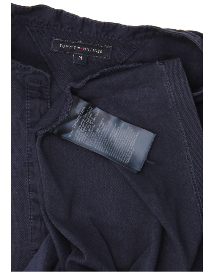 Γυναικείο μπλουζάκι πόλο TOMMY HILFIGER UK 12 μεσαίο μπλε βαμβακερό