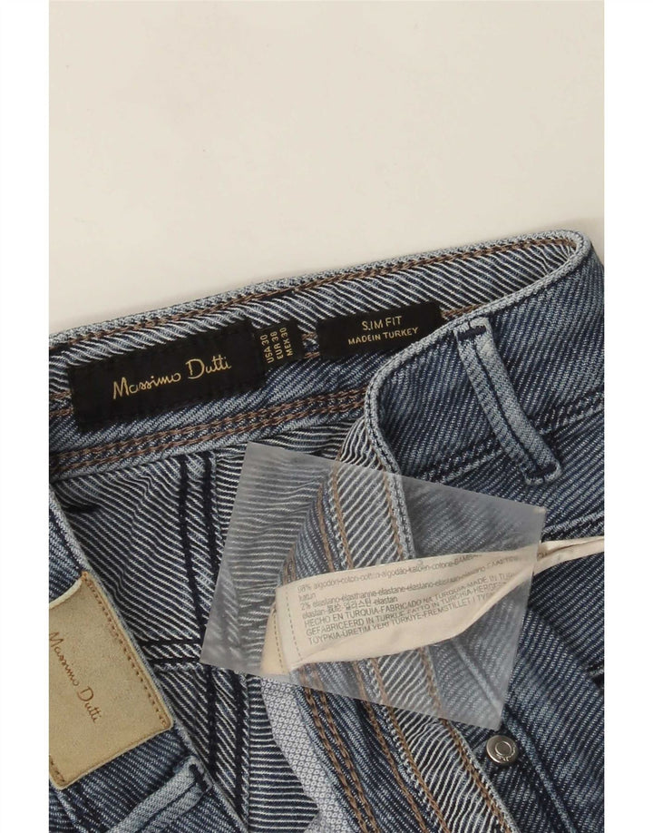 Massimo Dutti Ανδρικό Slim Jeans EU 38 Small W30 L31 Μπλε βαμβακερό