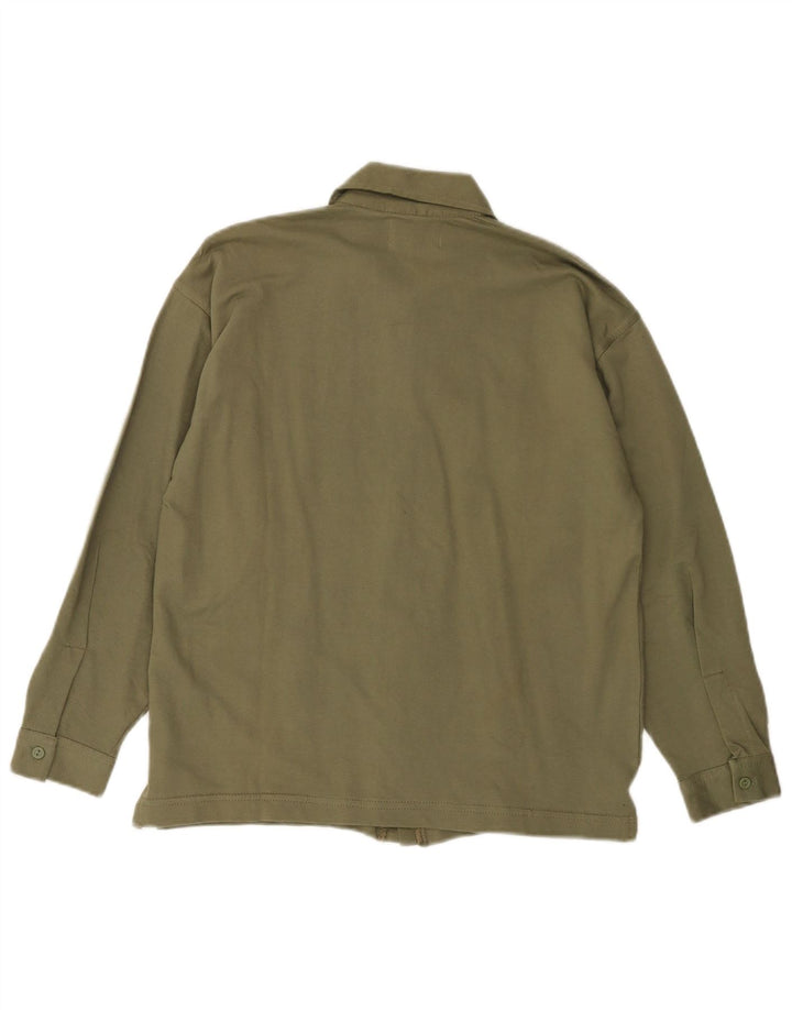 Γυναικείο γραφικό πουκάμισο VINTAGE US 10 Μεγάλο Χακί Βαμβακερό