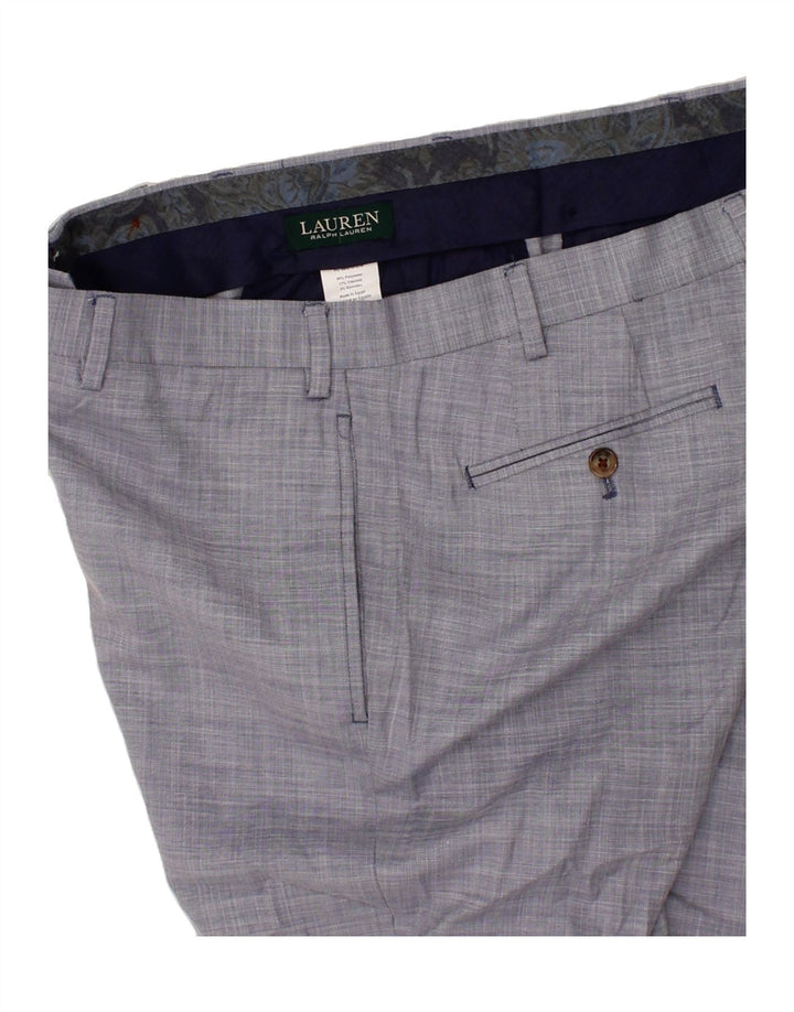 RALPH LAUREN Mens Straight Suit Trousers W38 L30 Blue Polyester Vintage Ralph Lauren and Second-Hand Ralph Lauren from Messina Hembry 