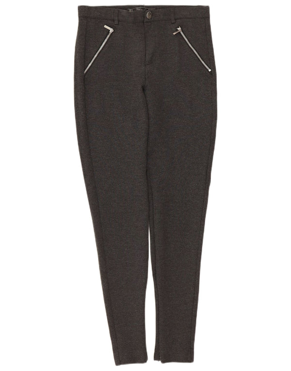 Zara Womens Trafaluc Skinny Cropped Trousers Small W26 L26 Grey