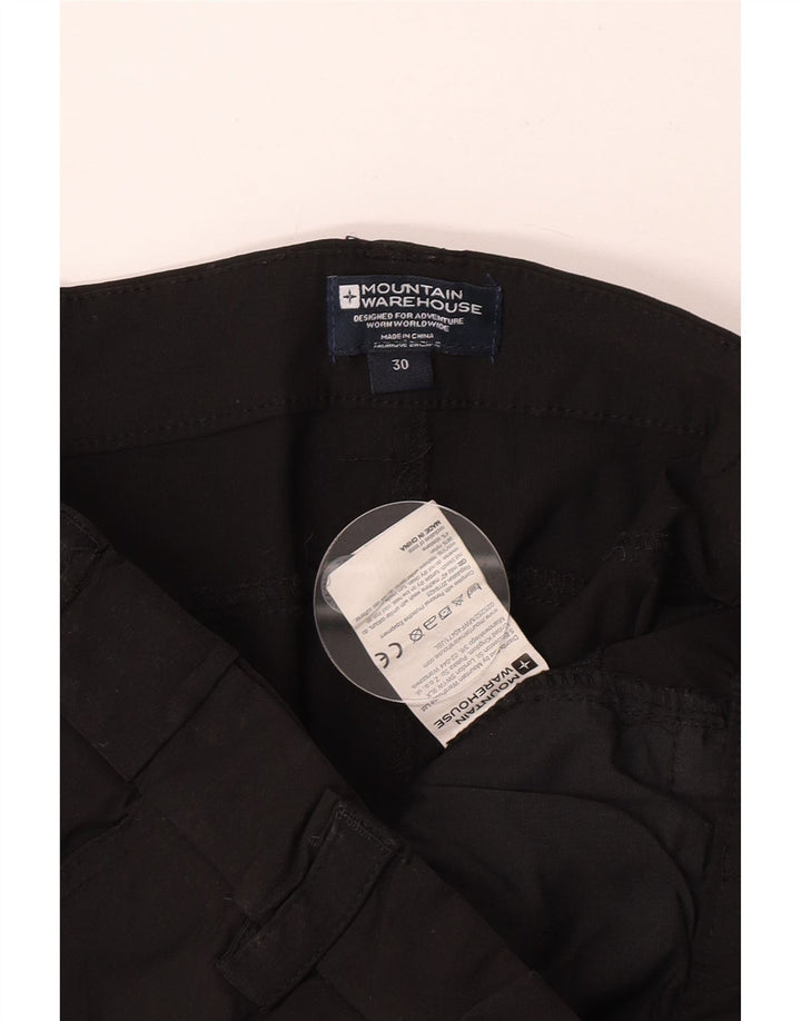 Mountain Warehouse Ανδρικό Slim Cargo Παντελόνι W30 L30 Μαύρο Nylon