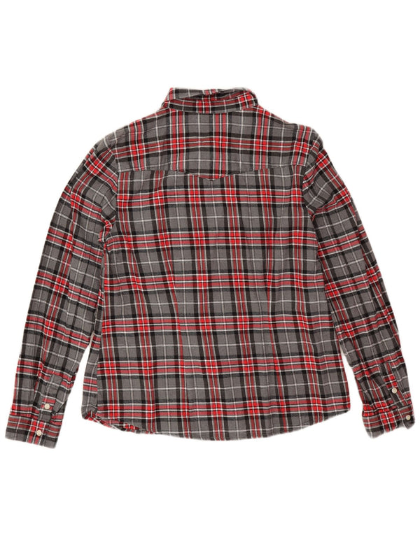 Laura Ashley Γυναικείο φανελένιο πουκάμισο UK 14 Large Grey Check Cotton