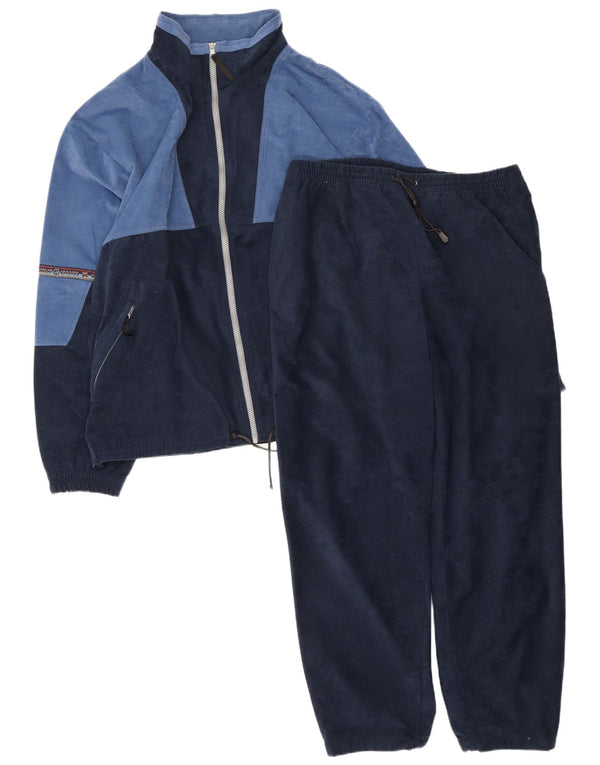 Μεγάλη ανδρική βελούδινη φόρμα Escapes EU 56 XL Navy Blue Colourblock