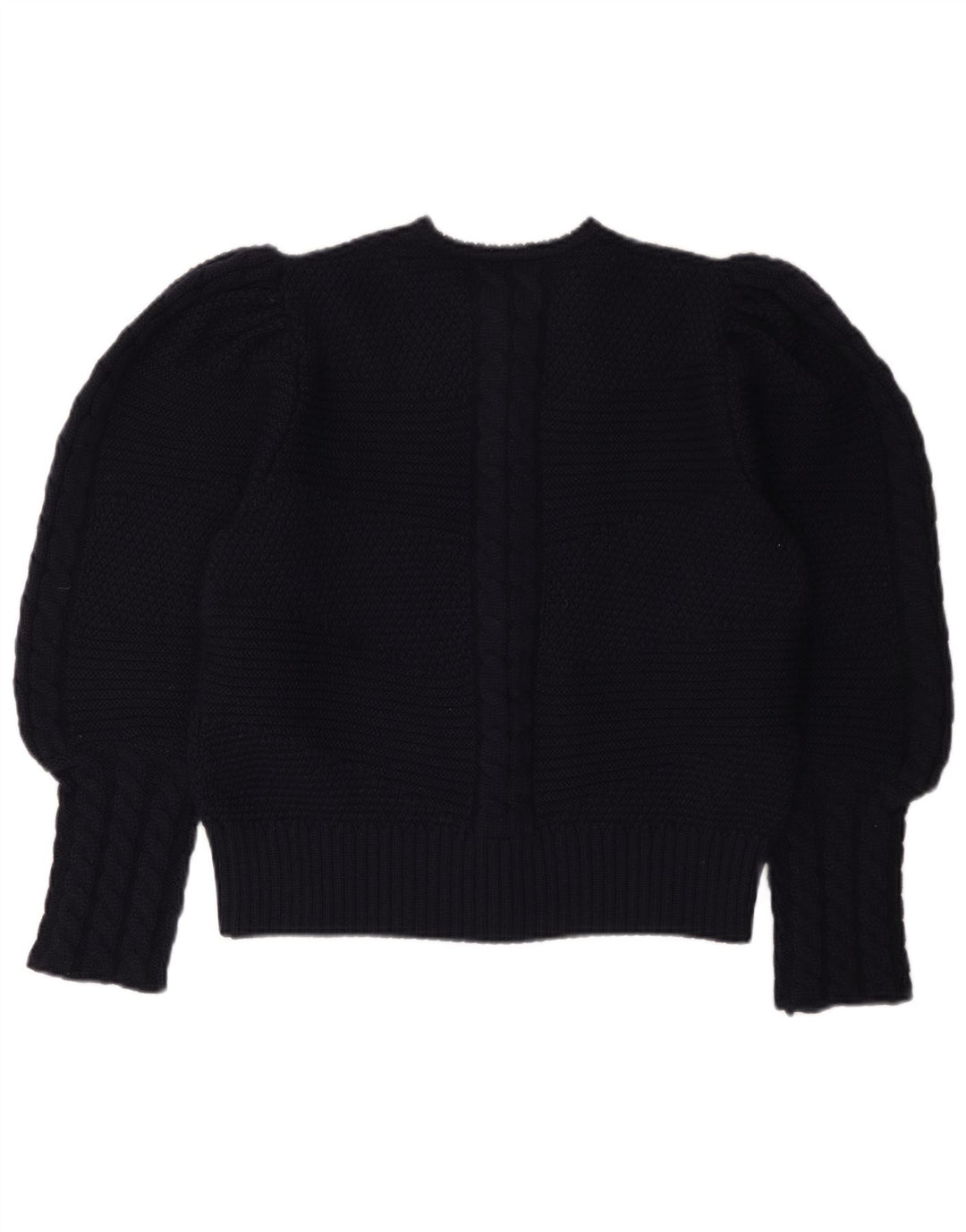 Γυναικείο γραφικό ζακέτα LANAMODEN UK 16 Large Navy Blue New Wool