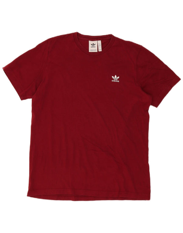 Ανδρικό T-Shirt Adidas Top μεγάλο μπορντό βαμβακερό