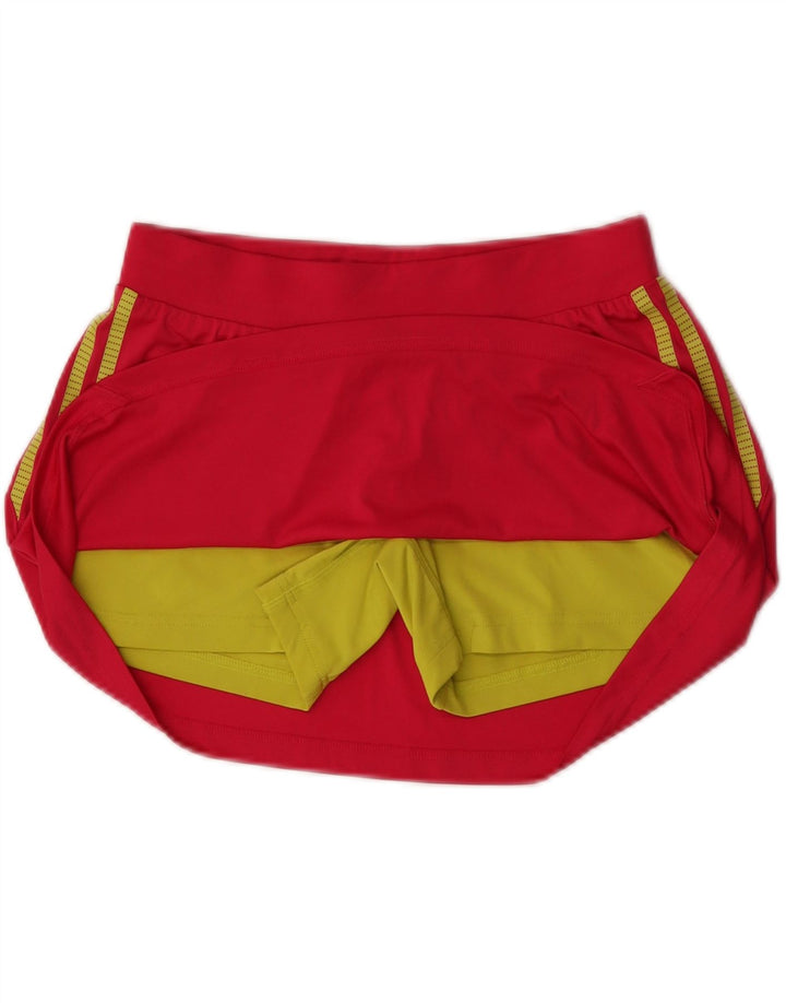 Adidas Womens Climalite Skort UK 8/10 Small Red Polyester