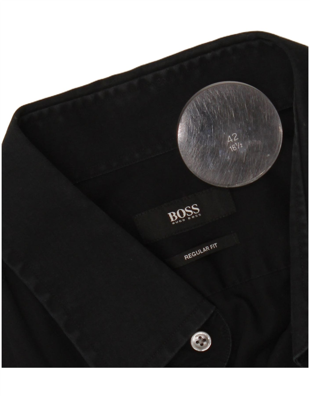 Ανδρικό πουκάμισο HUGO BOSS Regular Fit Size 16 1/2 42 Large Black