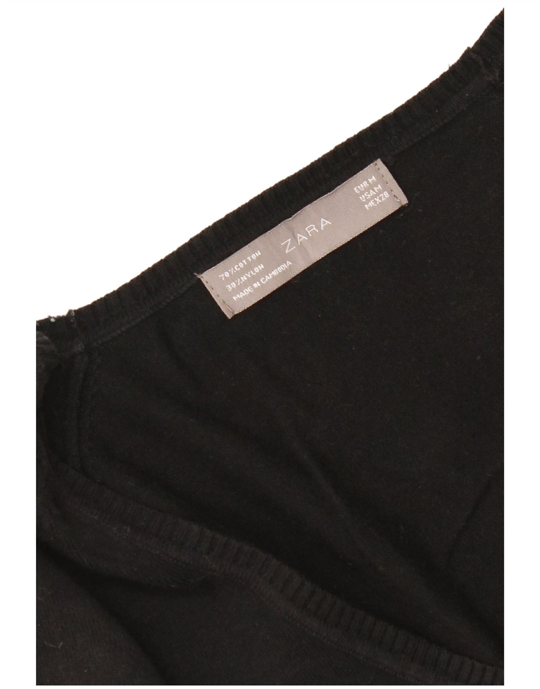Zara Γυναικείο πουλόβερ UK 12 Medium Black
