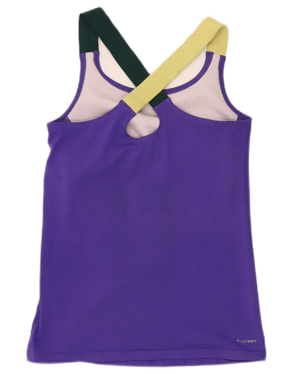 Reebok γυναικείο γιλέκο τοπ UK 8/10 Small Purple Colourblock Πολυεστέρας