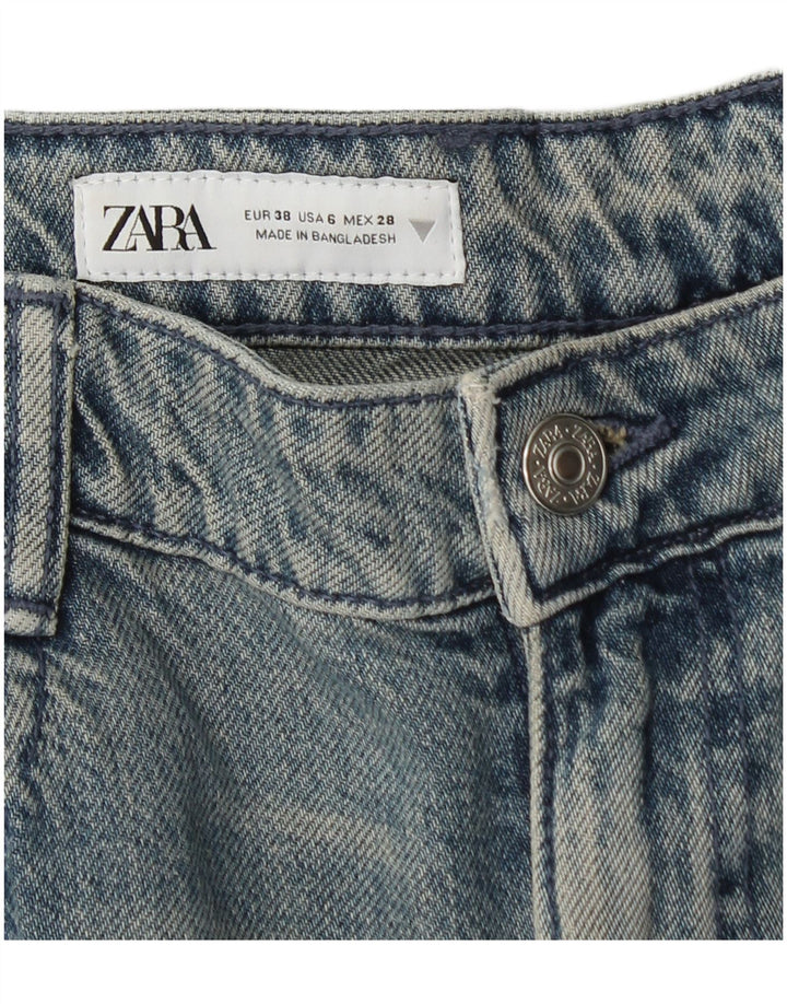Zara Womens Cargo Straight Jeans EU 38 Small W28 L31 Blue