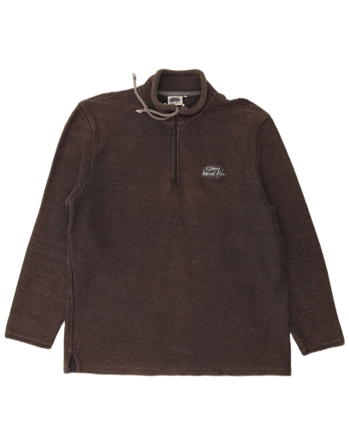 Ανδρικό φούτερ Weird Fish με φερμουάρ Jumper XL Γκρι βαμβακερό