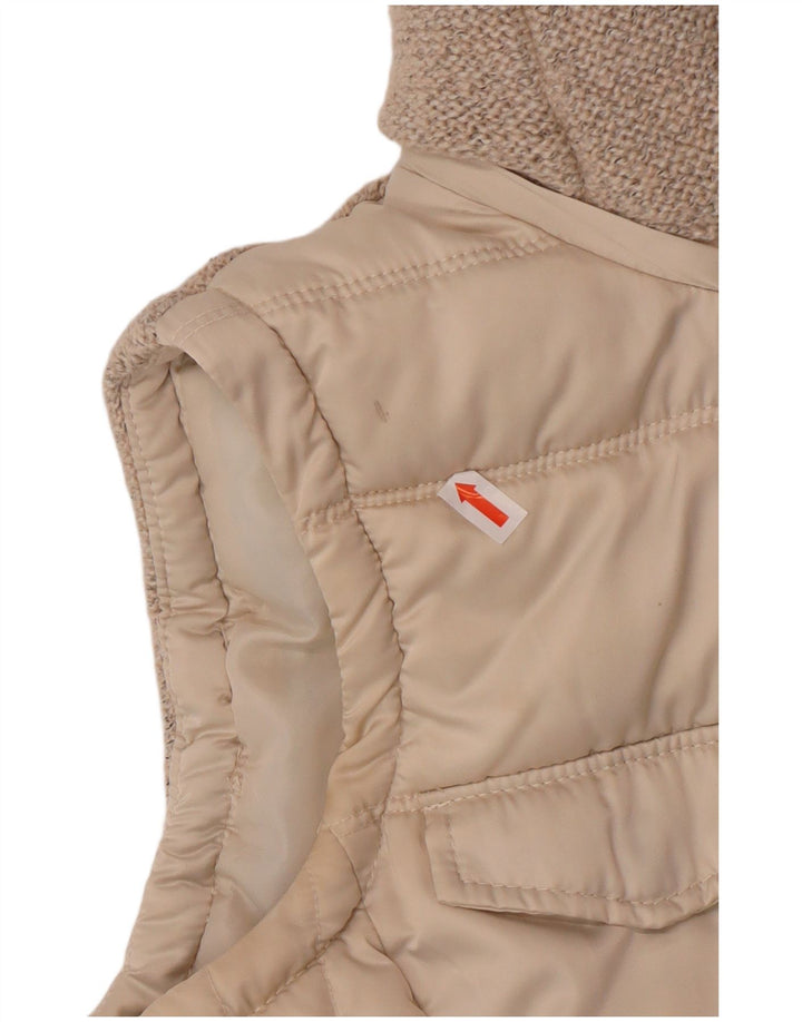 Zara Γυναικεία κουκούλα με επένδυση Gilet UK 10 Small Beige Polyester