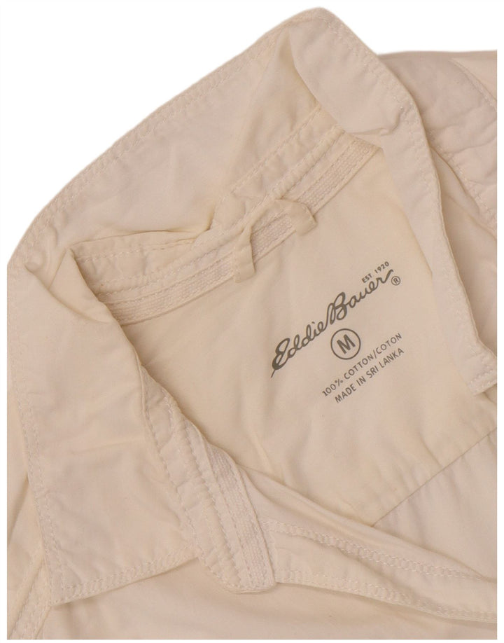 Γυναικείο πουκάμισο Eddie Bauer UK 14 Μεσαίο λευκό βαμβακερό