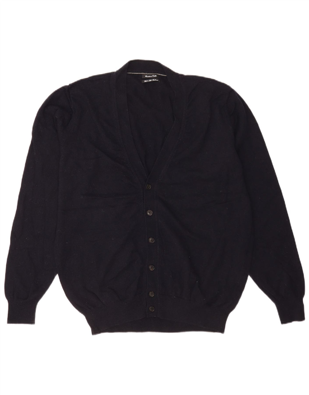 Ανδρικό πουλόβερ ζακέτα Massimo Dutti XL Navy Blue Wool
