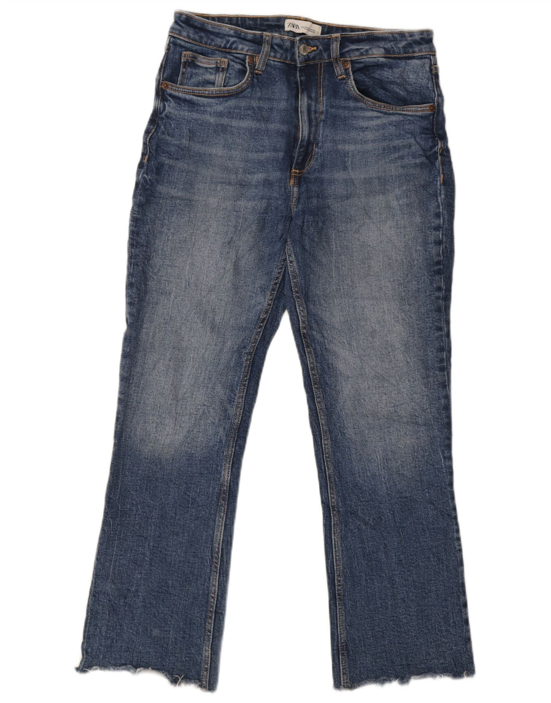 Zara Γυναικείο Straight Jeans EU 38 Small W30 L26 Blue