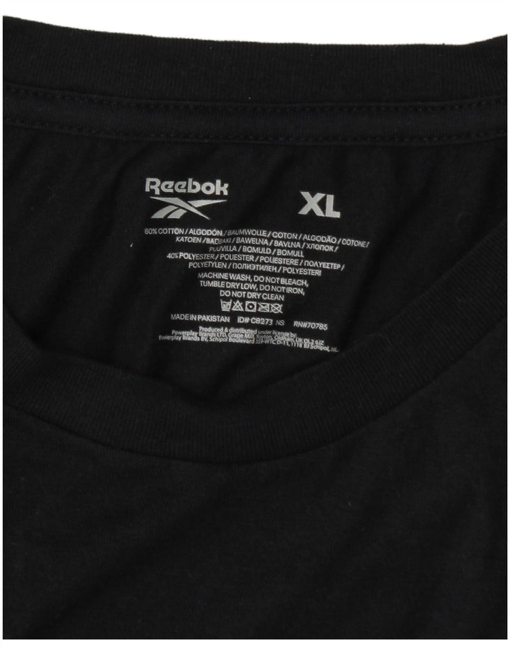 Ανδρικό T-Shirt Reebok Top XL Μαύρο βαμβακερό