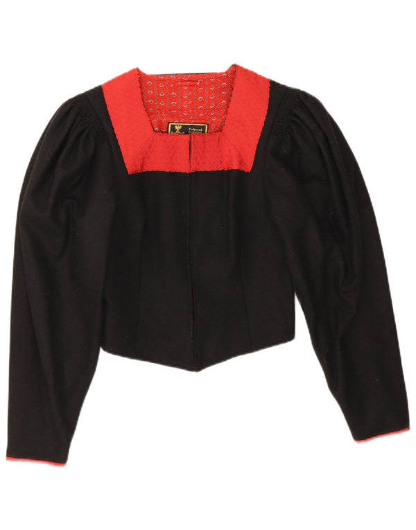 Vintage γυναικείο μπουφάν Bolero Trachten EU 38 Medium Black Colourblock