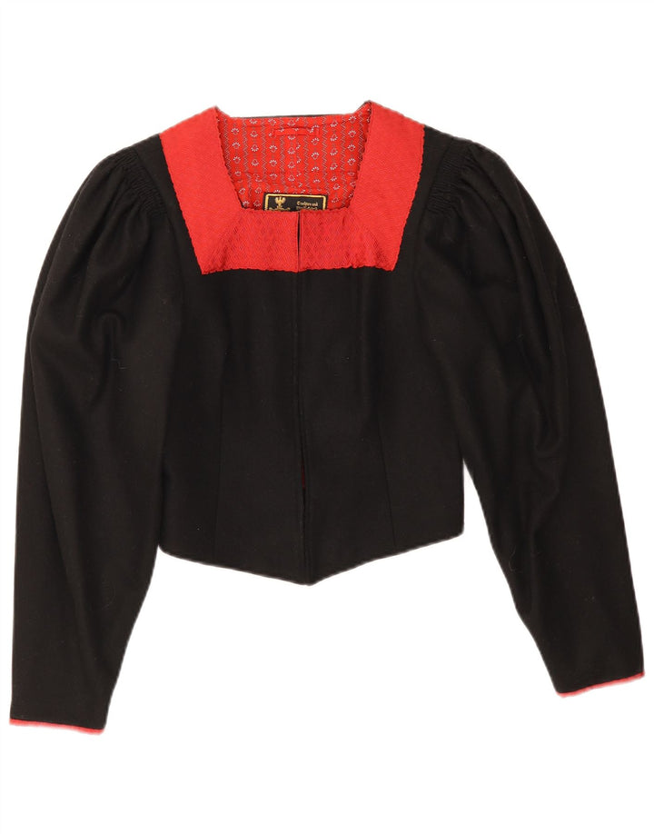 Vintage γυναικείο μπουφάν Bolero Trachten EU 38 Medium Black Colourblock