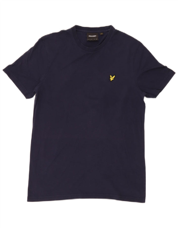 Ανδρικό T-Shirt Lyle & Scott Top Small Navy Blue Cotton