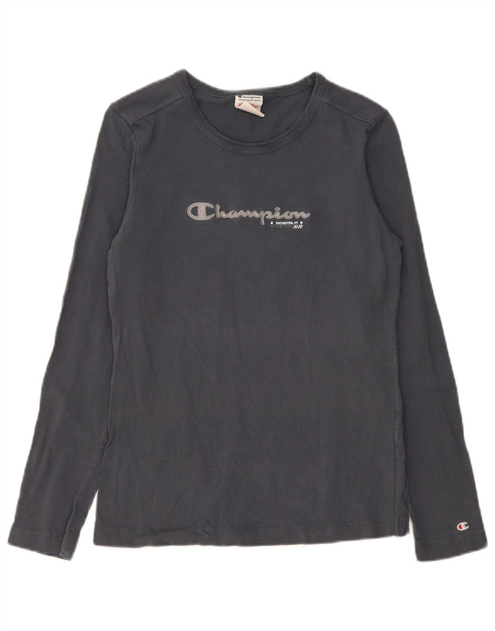 Champion Womens Heritage Classics Graphic Top μακριά μανίκια UK 12 Medium Grey