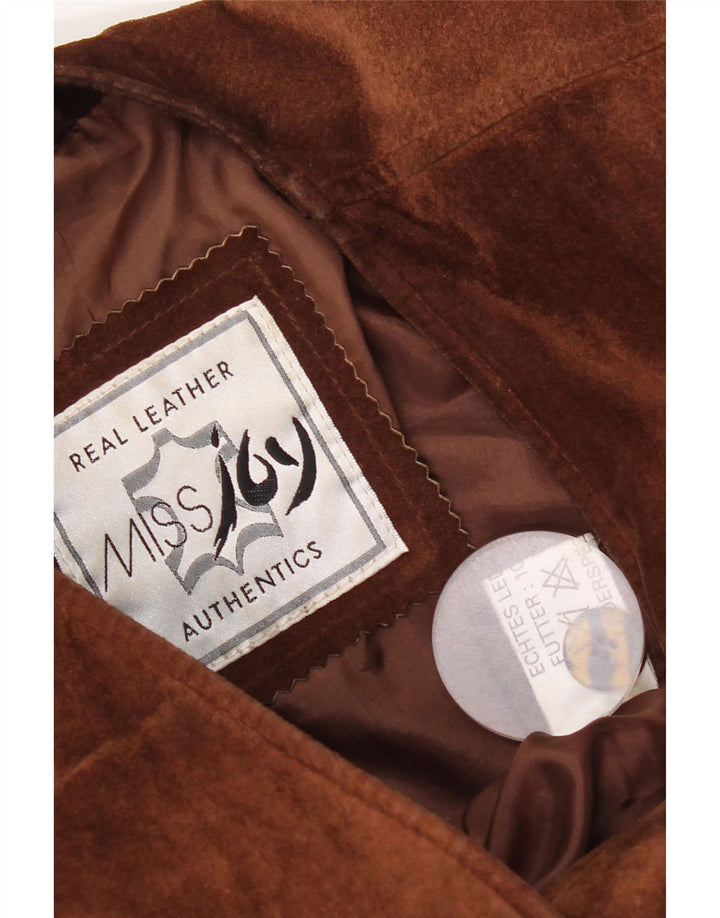 Vintage Γυναικείο Suede Μπουφάν EU 38 Δερμάτινο μεσαίο καφέ